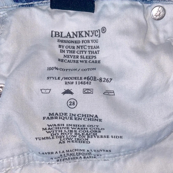 BLANKNYC jean shorts 28 the barrow vintage high rise short shorts 100% cotton - Picture 7 of 9